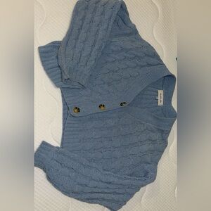 Blue Cable Knit Women's Sweater